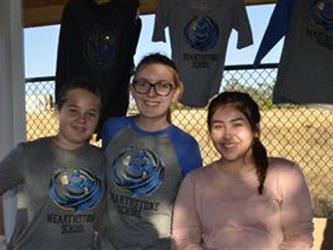 students at school booth