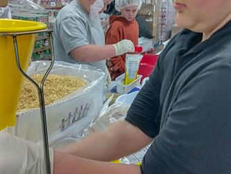 Volunteering at the Food Bank